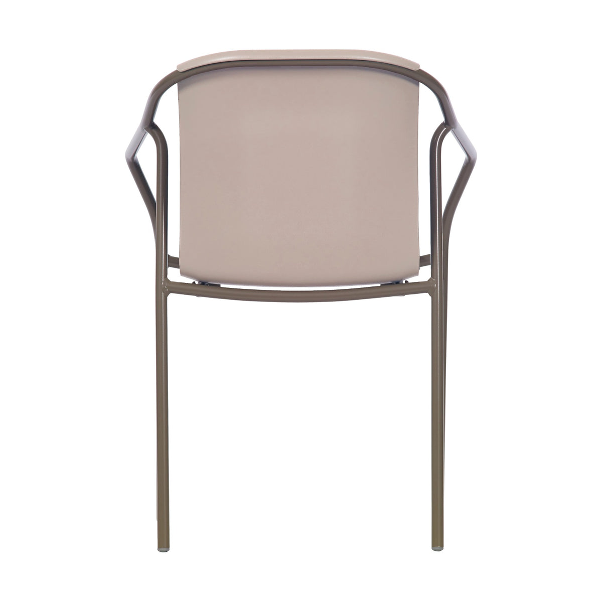 Fauteuil Rod Ezpeleta taupe, dossier pearl