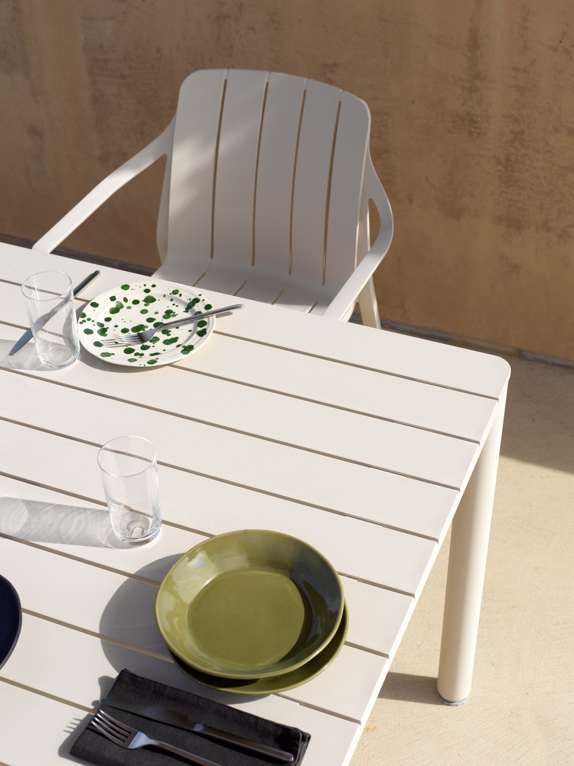 Fauteuil Tiberina Nardi – mise en scène terrasse