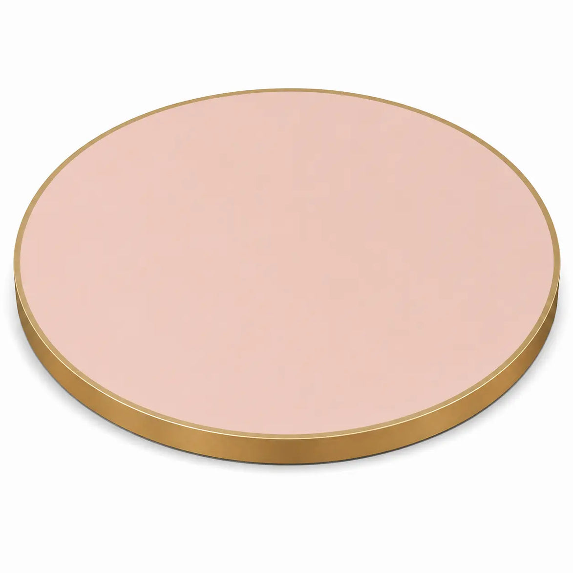 Plateau de table Capri rond – Chant laiton bakélisé