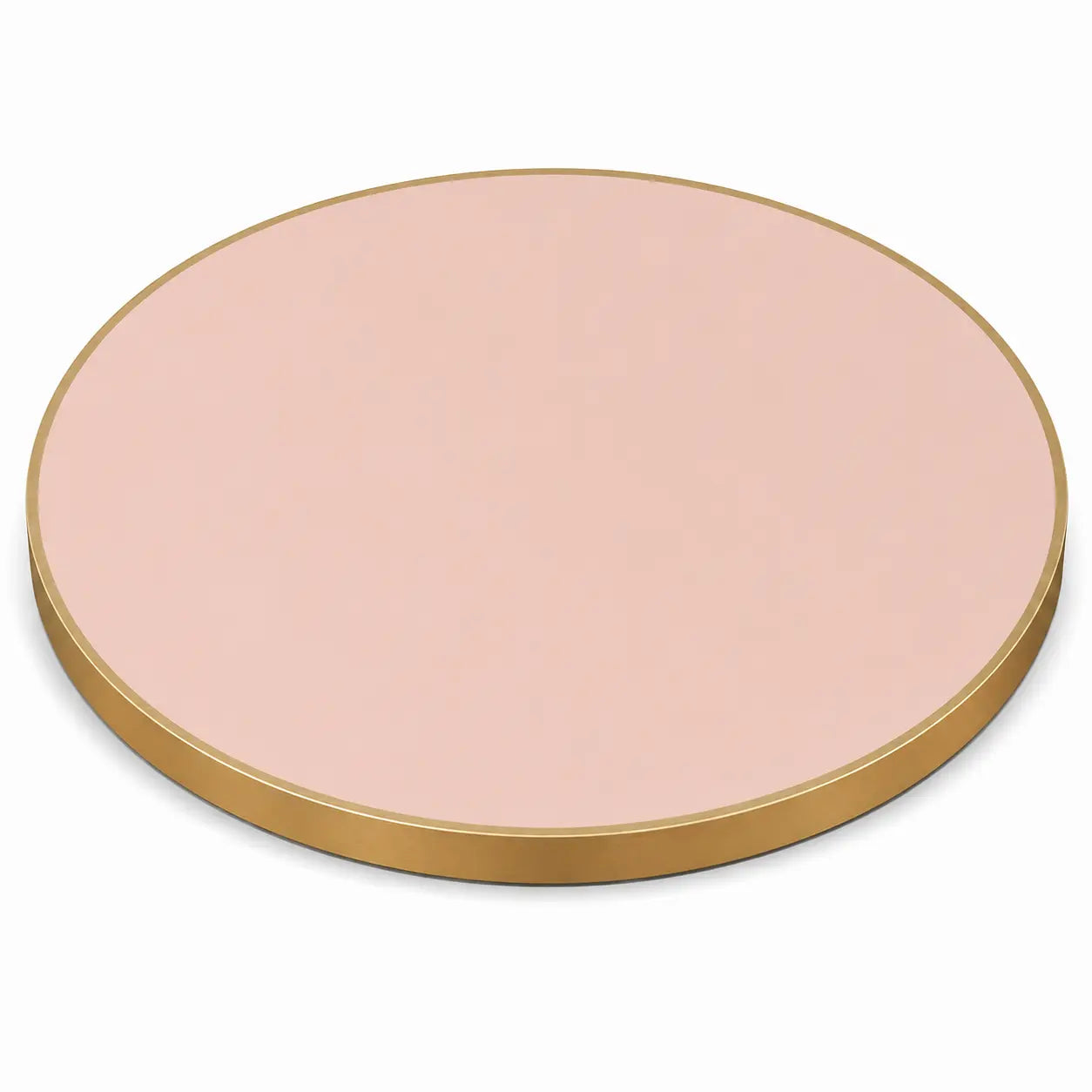 Plateau de table Capri rond – Chant laiton bakélisé
