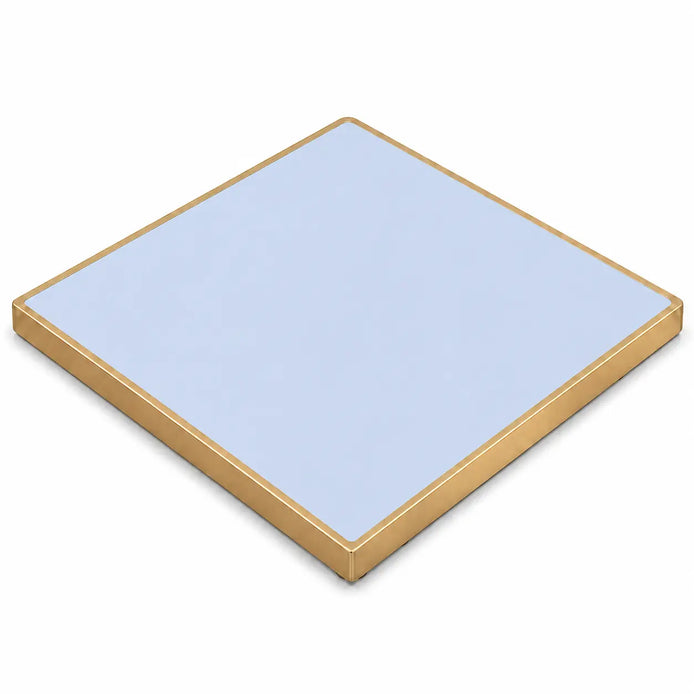 Plateau de table Capri carré – Chant laiton bakélisé