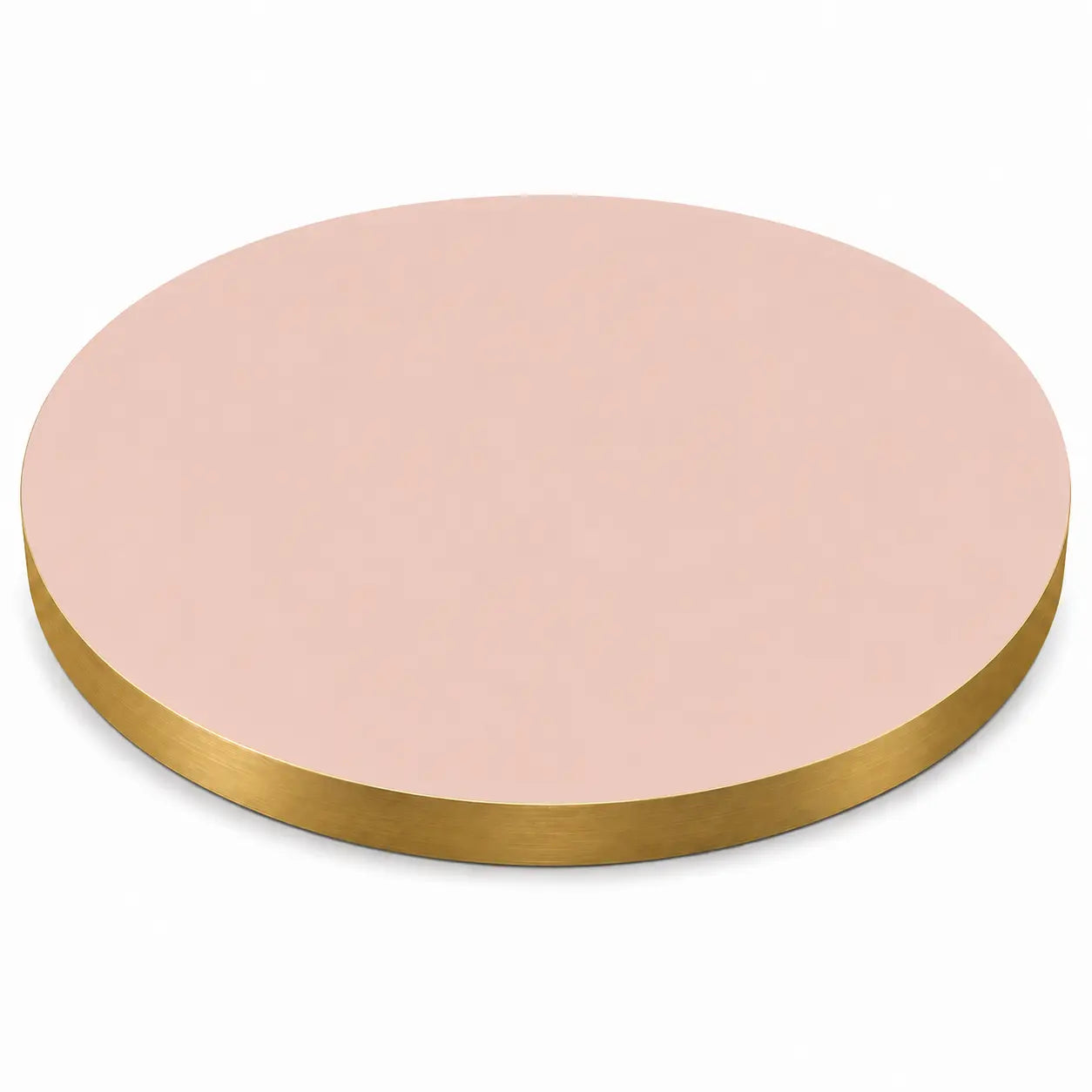 Plateau de table Capri rond – Chant PVC effet laiton
