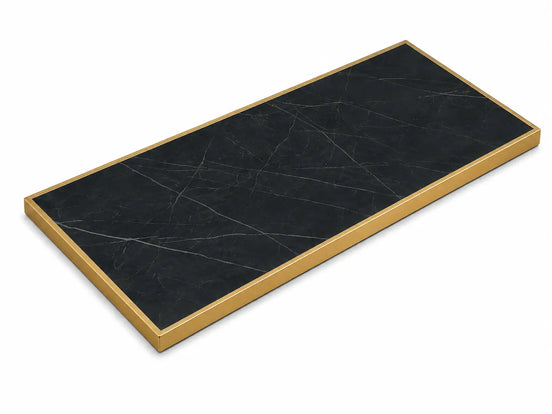 Plateau de table Capri rectangle – Chant laiton bakélisé