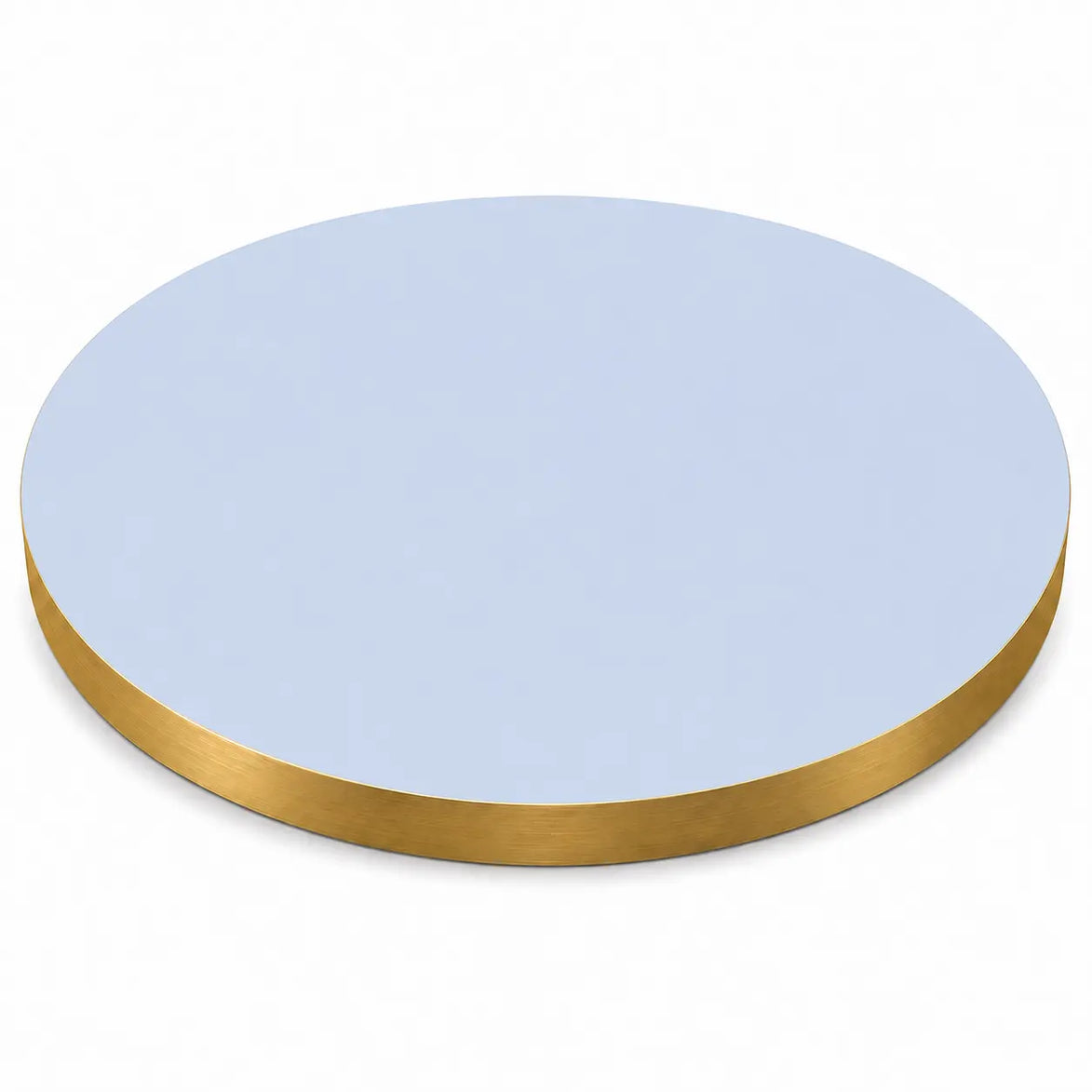 Plateau de table Capri rond – Chant PVC effet laiton