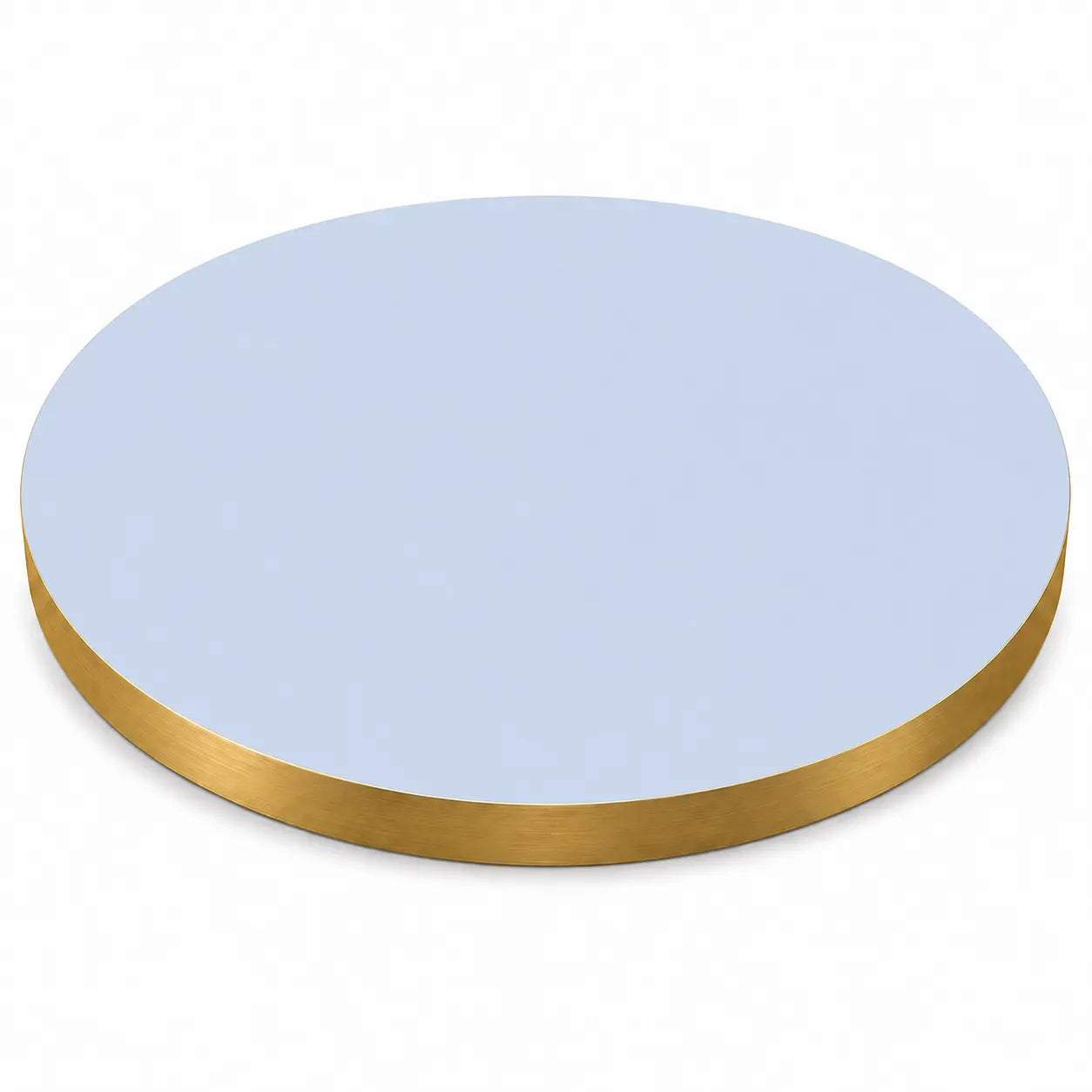 Plateau de table Capri rond – Chant PVC effet laiton