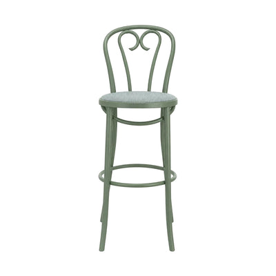 Tabouret Saint Germain — tabouret de bar hêtre rembourré, coloris Vert d'eau M72
