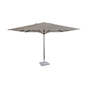 Parasol Formentera 350 x 350 cm Ezpeleta, structure anthracite, toile taupe, sans volants