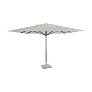 Parasol Formentera 350 x 350 cm Ezpeleta, structure anthracite, toile sable, sans volants
