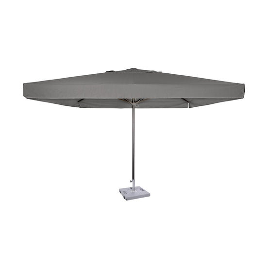 Parasol Formentera 350 x 350 cm Ezpeleta, structure anthracite, toile anthracite, avec volants