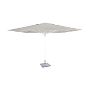 Parasol Formentera 350 x 350 cm Ezpeleta, structure blanche, toile sable, sans volants