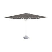 Parasol Formentera 350 x 350 cm Ezpeleta, structure blanche, toile anthracite, sans volants