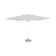 Parasol Formentera 350 x 350 cm Ezpeleta, structure blanche, toile blanche, sans volants
