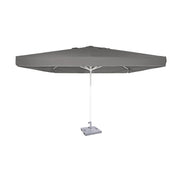 Parasol Formentera 350 x 350 cm Ezpeleta, structure blanche, toile anthracite, avec volants