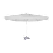Parasol Formentera 350 x 350 cm Ezpeleta, structure blanche, toile blanche, avec volants