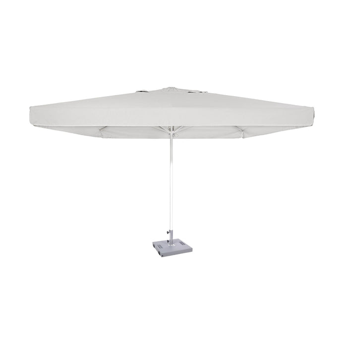 Parasol Formentera 350 x 350 cm Ezpeleta, structure blanche, toile blanche, avec volants