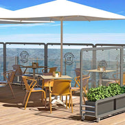 Parasol Formentera 300 x 300 cm Ezpeleta en situation sur une terrasse CHR