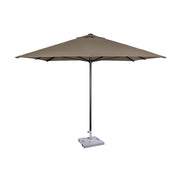 Parasol Formentera 300 x 300 cm Ezpeleta, structure anthracite, toile taupe, sans volants