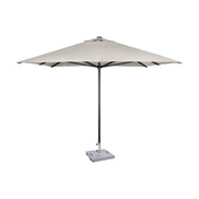 Parasol Formentera 300 x 300 cm Ezpeleta, structure anthracite, toile sable, sans volants