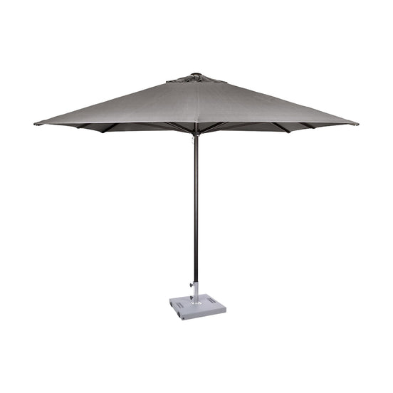 Parasol Formentera 300 x 300 cm Ezpeleta, structure anthracite, toile anthracite, sans volants
