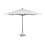Parasol Formentera 300 x 300 cm Ezpeleta, structure anthracite, toile blanche, sans volants