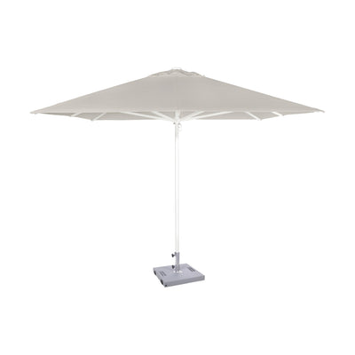 Parasol Formentera 300 x 300 cm Ezpeleta, structure blanche, toile sable, sans volants