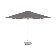 Parasol Formentera 300 x 300 cm Ezpeleta, structure blanche, toile anthracite, sans volants
