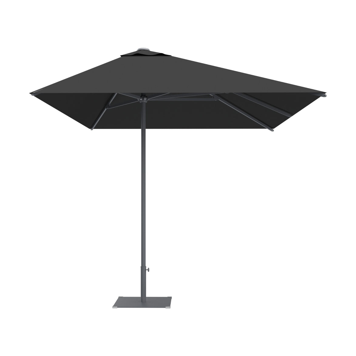 Parasol Formentera latéral 350 x 250 cm Ezpeleta, toile anthracite