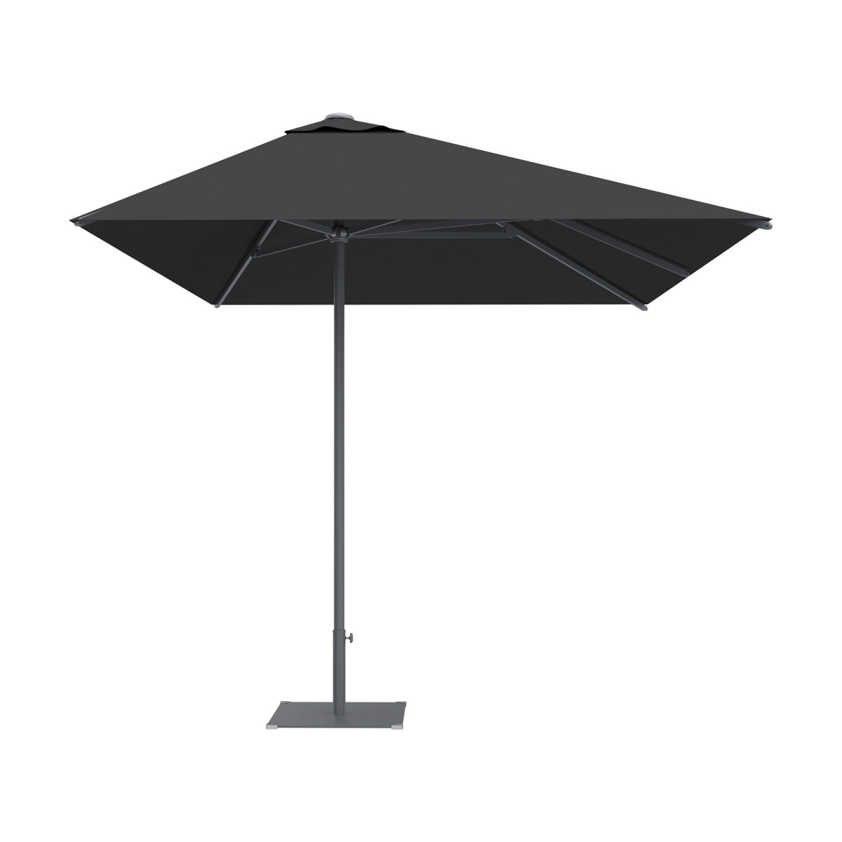 Parasol Formentera latéral 350 x 250 cm Ezpeleta, toile anthracite