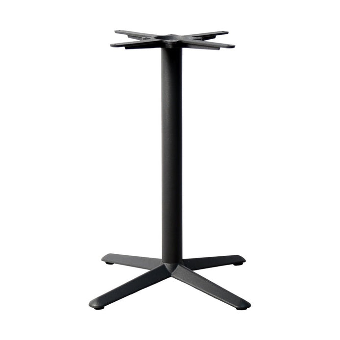 Piètement de table Quadra — base en croix à tube central massif pour salle de restaurant