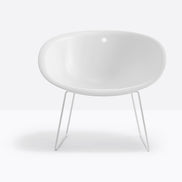 Fauteuil lounge Gliss 340 Pedrali blanc, luge