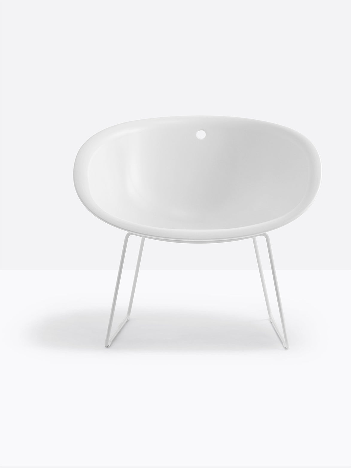 Fauteuil lounge Gliss 340 Pedrali blanc, luge