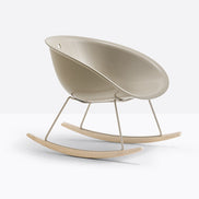 Fauteuil à bascule Gliss 350 sable vue de trois quarts