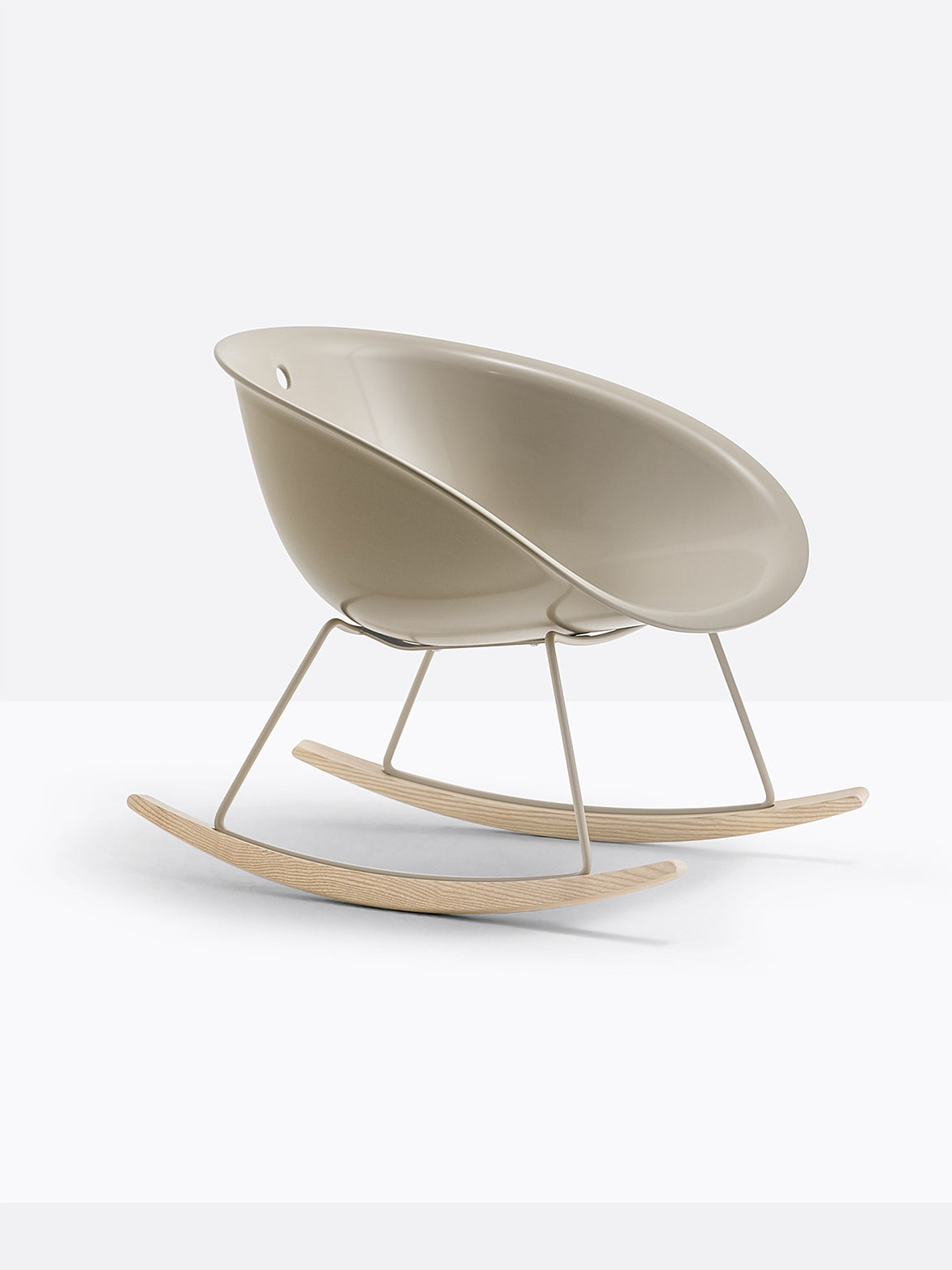 Fauteuil à bascule Gliss 350 sable vue de trois quarts