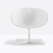 Fauteuil lounge Gliss 360 blanc vue de face