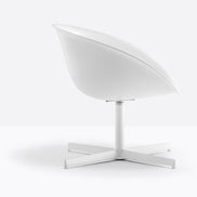 Fauteuil lounge Gliss 360 Pedrali blanc, pied central