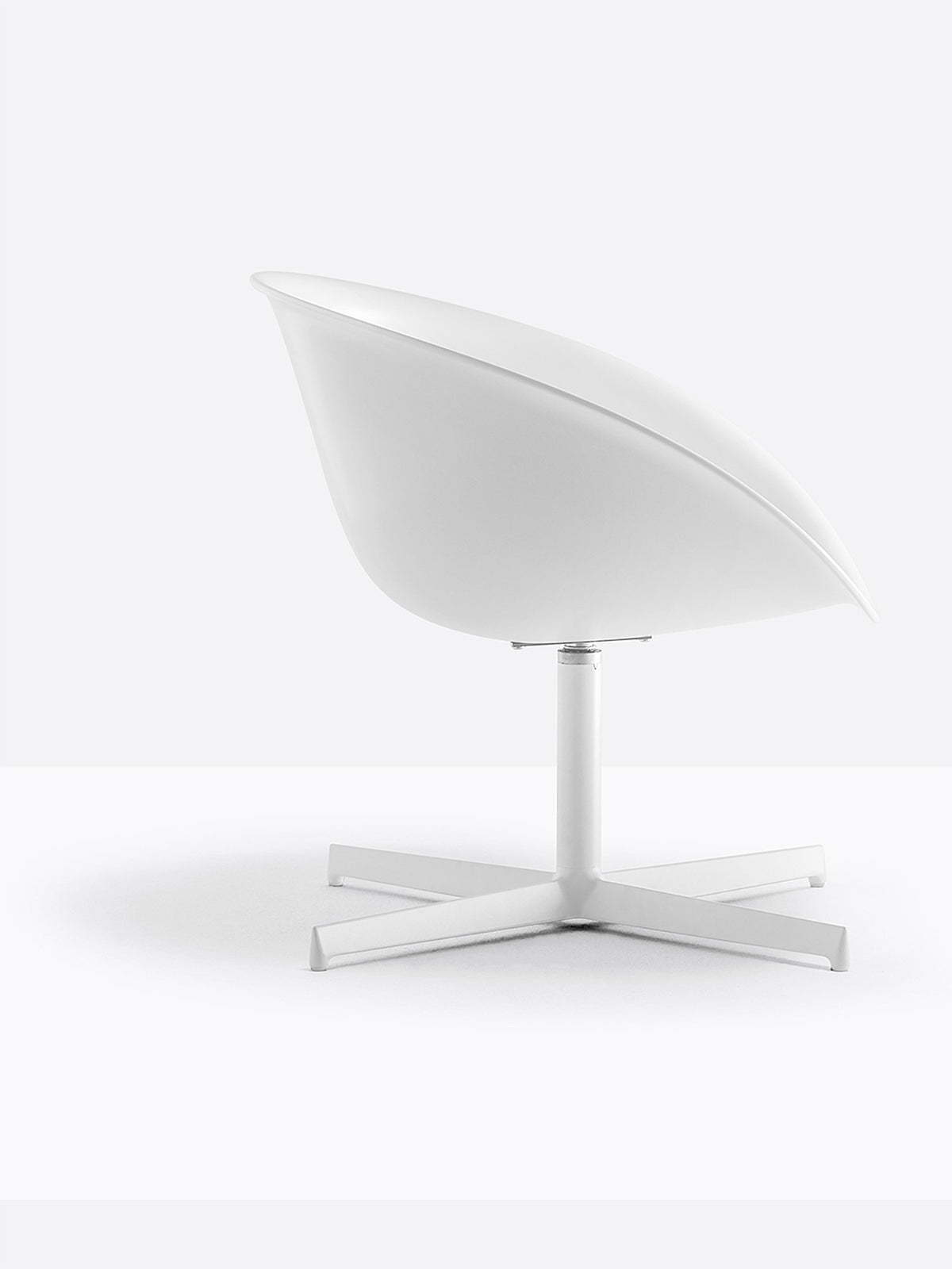 Fauteuil lounge Gliss 360 Pedrali blanc, pied central