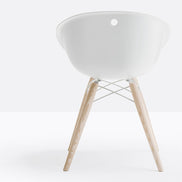 Chaise Gliss Wood 904 blanche vue de face