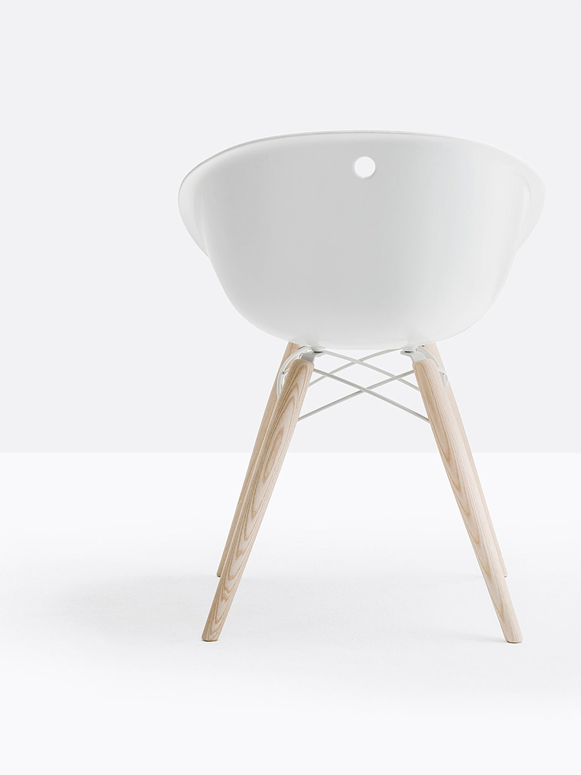 Chaise Gliss Wood 904 blanche vue de face