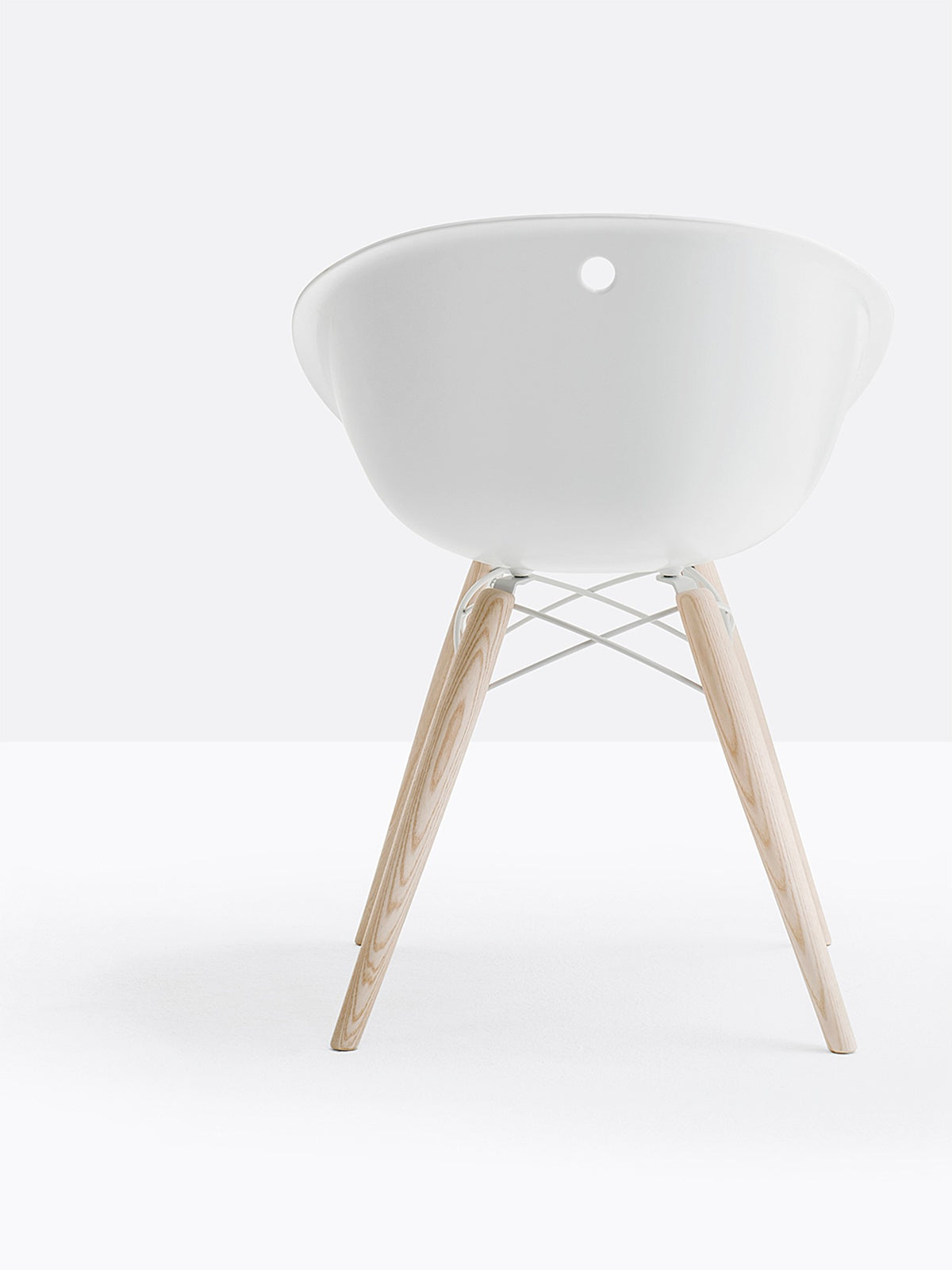 Chaise Gliss Wood 904 blanche vue de face
