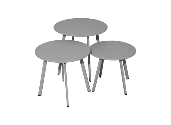 Lot de 3 tables basses Massaï Ø40, Ø45 et Ø50 cm