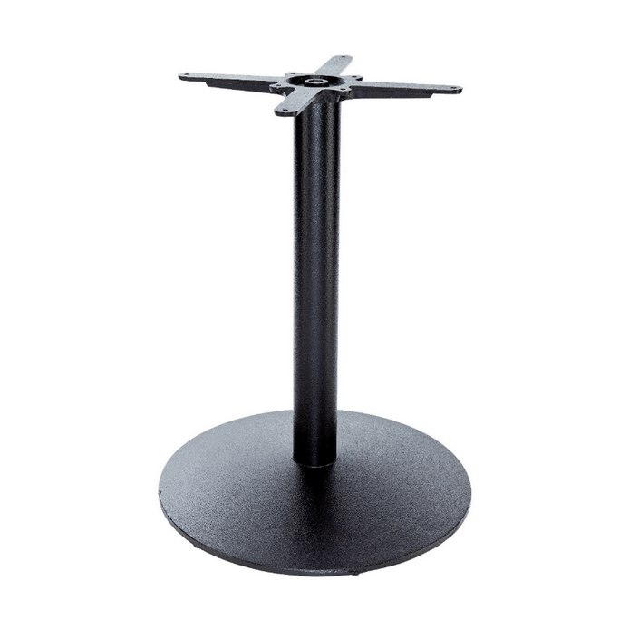 Piètement de table Agora 06 — base ronde à disque plein en fonte d'acier
