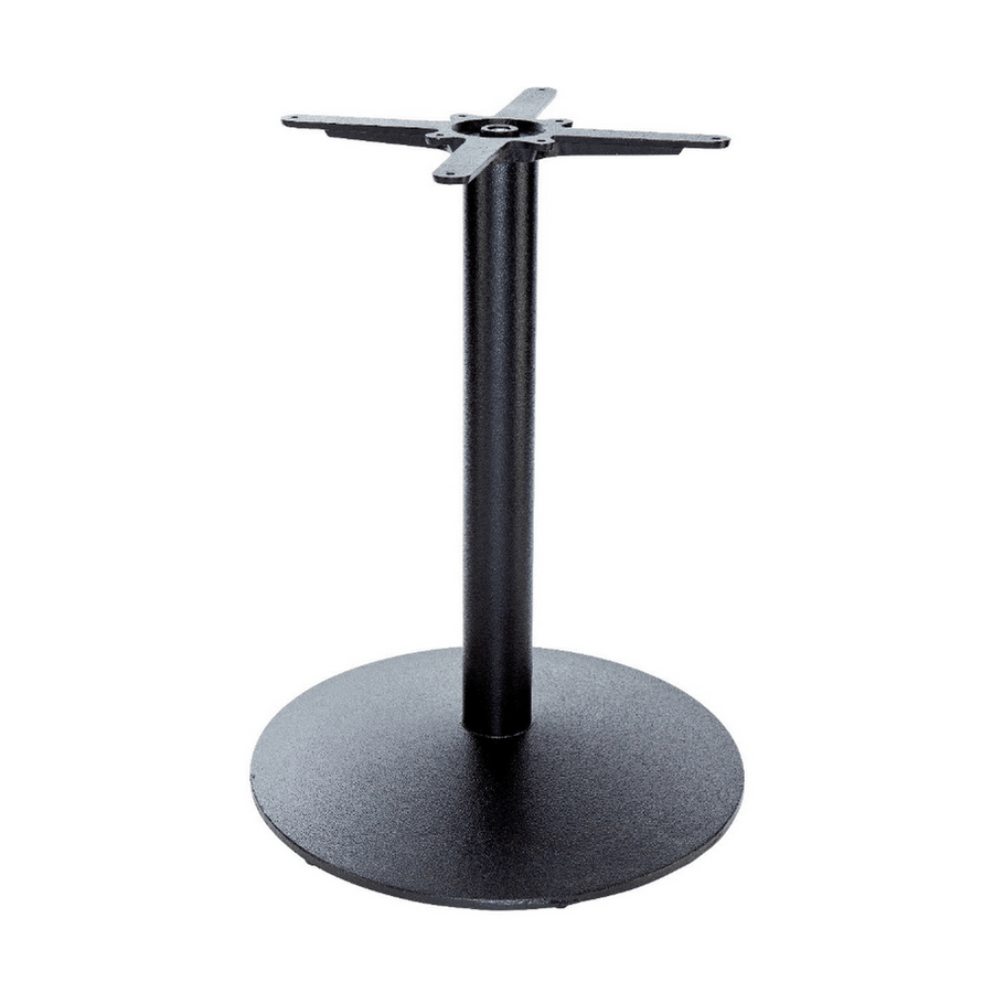 Piètement de table Agora 06 — base ronde à disque plein en fonte d'acier