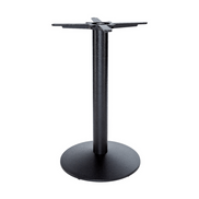 Piètement de table Agora 05 — base ronde fonte d'acier époxy noir profond