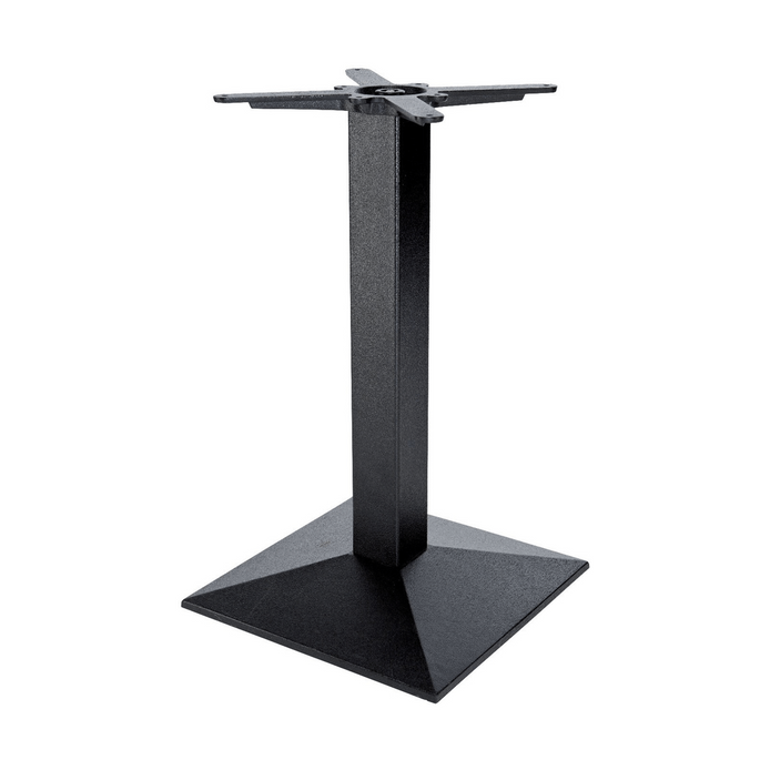 Piètement de table Agora 12 — base carrée pyramidale élancée en fonte d'acier