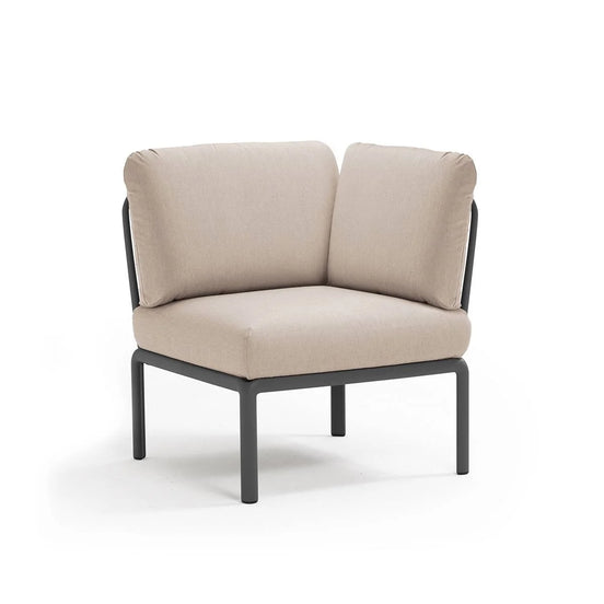Élément d'angle Komodo Nardi – structure anthracite, coussins Canvas