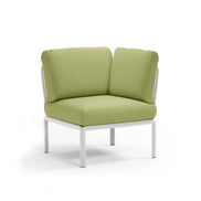Élément d'angle Komodo Nardi – structure blanc, coussins Avocado