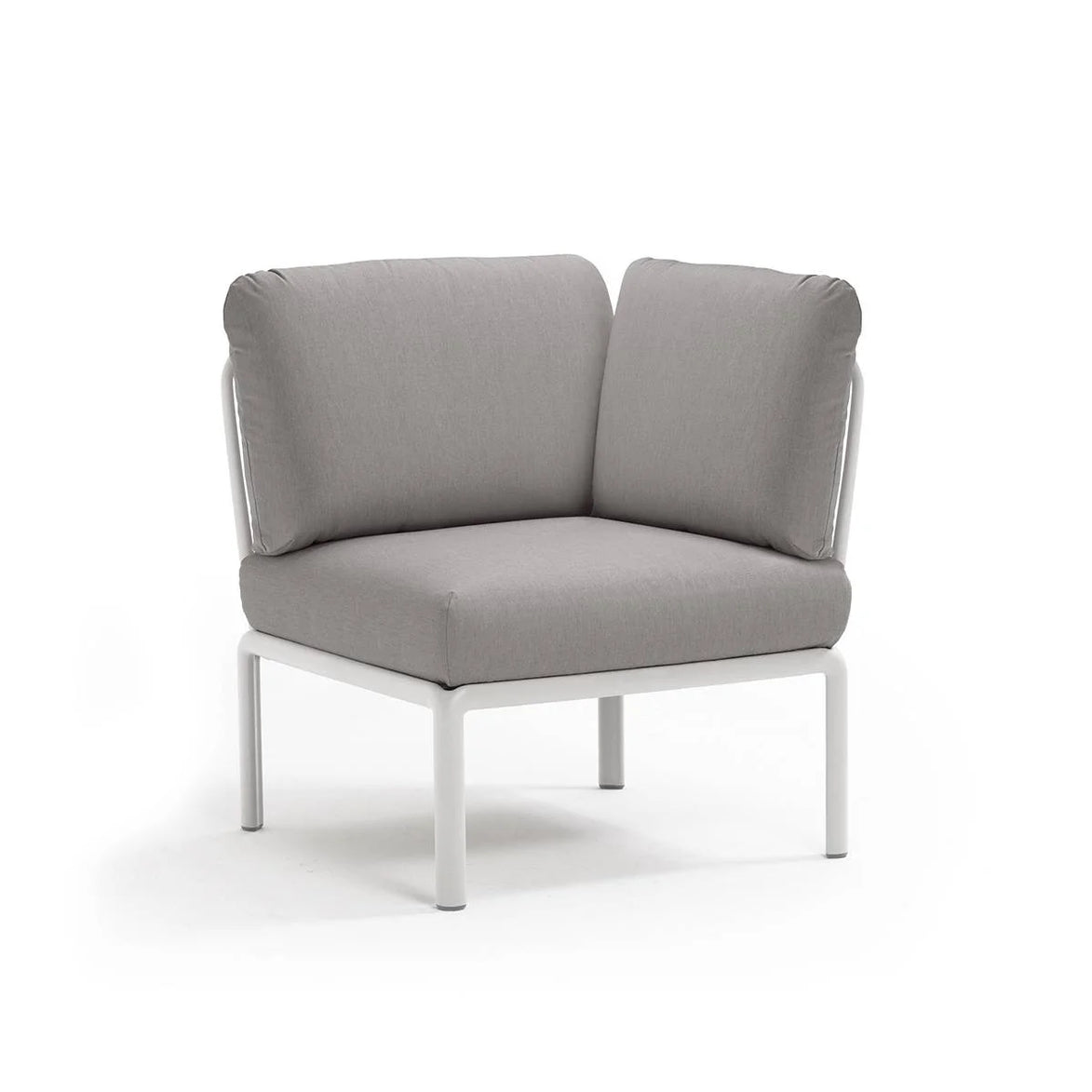 Élément d'angle Komodo Nardi – structure blanc, coussins Grigio Komodo