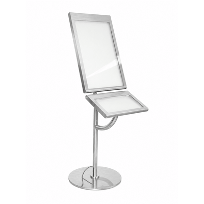 Porte-menu double face sur pied 4xA4 + 2xA5