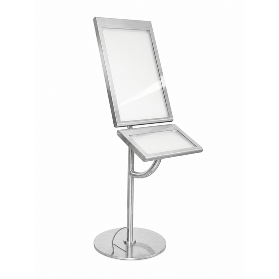 Porte-menu double sur pied 1 face 4xA4 + 2xA5