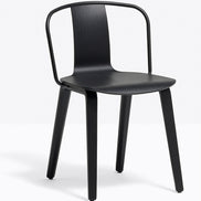 Chaise Jamaica 2910 noire vue de trois quarts